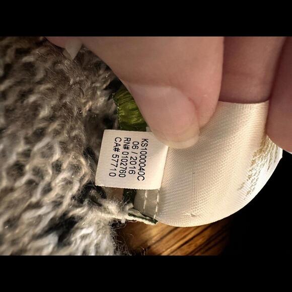 Kate Spade Woodland Plaid Scarf Neutral Cozy Chunky Unisex Holidays Winter - Picture 8 of 8